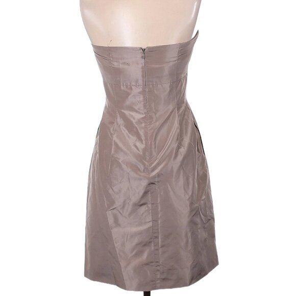 J CREW Silk Pockets Bow Monde Strapless Dress, Size 6P - Picture 2 of 5